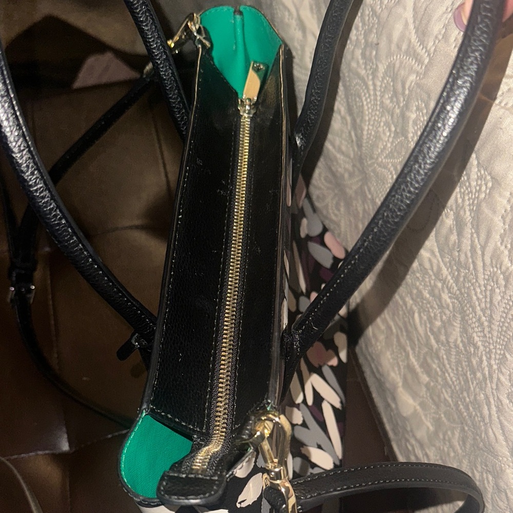 Kate Spade Black and Pink Floral Satchel - Picture 4 of 5